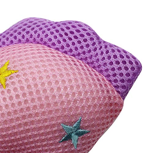Suillty Unicorn Cartoon Animal Bath Shower Sponge Pouf Loofahs - Eco-Friendly Exfoliating Mesh Brush Mesh Bath Shower Ball Sponge - Exfoliate, Cleanse, Soothe Skin (Pink)