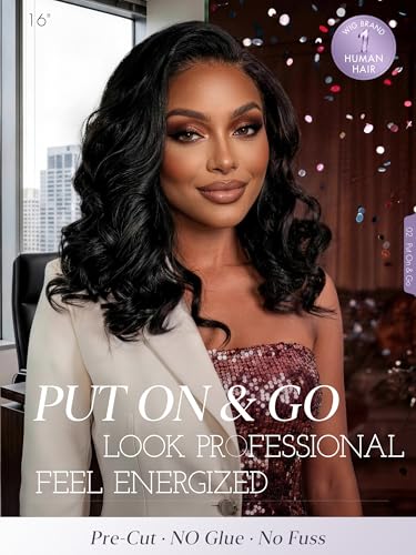 LUVME Hair Loose Body Wave Wig 14 Inch Natural Black HD Lace Side Part