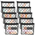10pcs Mini Mesh Makeup Bags Zipper, Heart Print Cosmetic Bags 3D Heart-shaped Storage Pouch Small Nylon Organizer Purse Bag for Women Lipstick Travel Home Offices Toiletry(Beige)