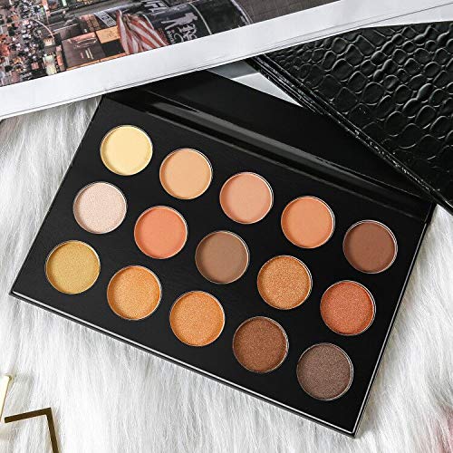 Nude Gold Eyeshadow Palette 15 Shades Matte Shimmer