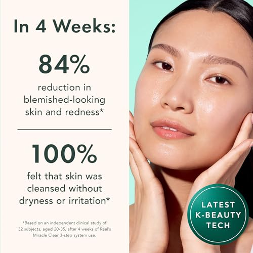 Rael Toner for Face, Miracle Clear ? Daily Toner with Succinic Acid, Vitamin B5, Hydration, Korean Skin Care (5.1 oz)