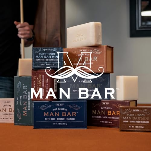 San Francisco Soap Company Peppered Patchouli Fragrance Man Bar - Refreshing - No Harmful Chemicals - Good for All Skin Types - Made in the USA