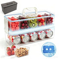 Snackle Box 10-Compartment Chilled Serving Tray with Ice Packs