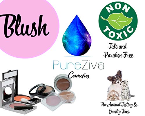 Pure Ziva Apricot Mist Vegan Blush Pressed Cheek Color Powder, Talc & Paraben Free, No Animal Testing & Cruelty Free