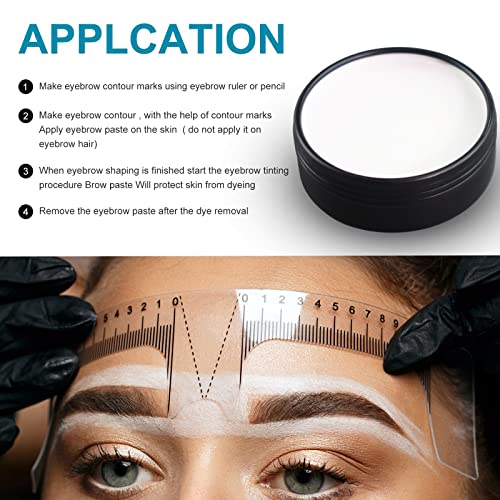 Eyebrow Mapping Kit with White Brow Paste & 2 Peeling Pencils