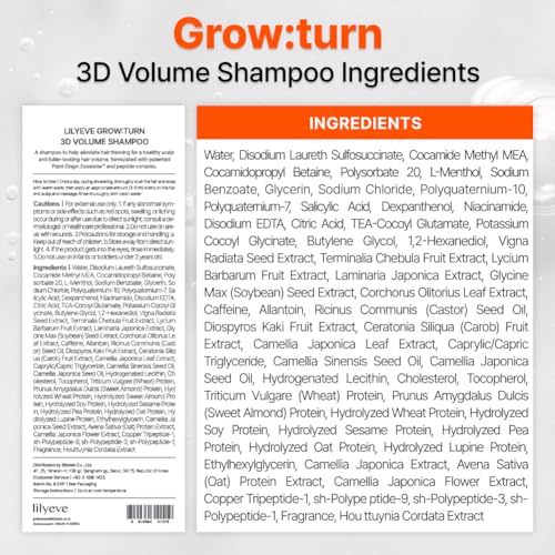 lilyeve GROWTURN 3D Volume Shampoo for Hair Growth & Thickness - 16.23 fl. oz.