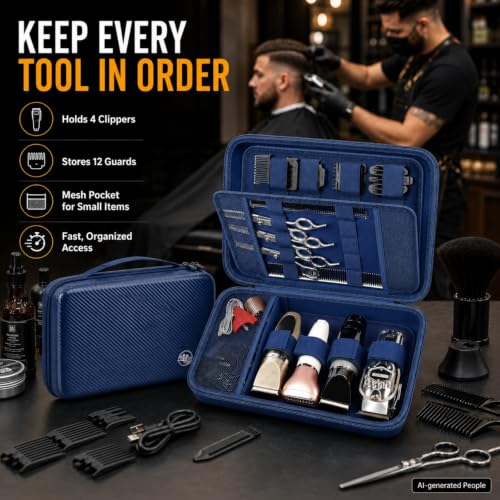 Boobowl Hard Travel Case for Hair Clippers & Trimmer Storage