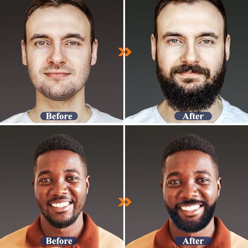 MALE GOD Beard Growth Kit, Beard Kit w/Upgraded Beard Growth Oil - Biotin and Batana Oil, Beard Growth Balm, Beard Massager for Spot/Patchy Beard, Birthday Gifts for Him Boyfriend Husband