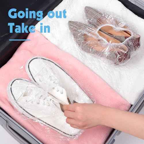 300 Pcs Disposable Shower Caps, 20.5In Large Plastic Bath Caps for Hair Treatment, Spa, Home, Kitchen, Hotel, Travel