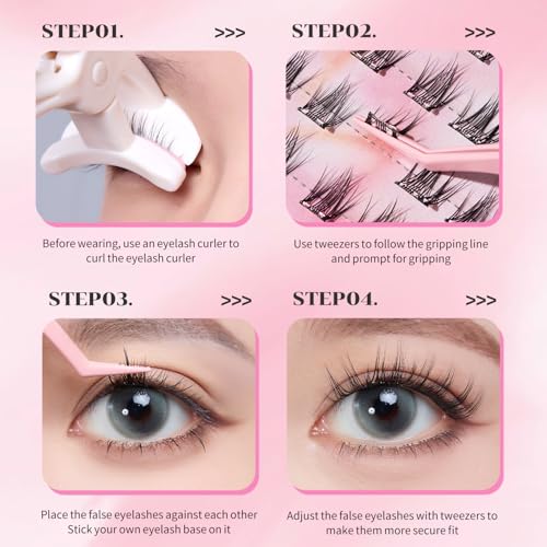 Self-Adhesive Wispy Lash Clusters C Curl 7-10MM 120Pcs
