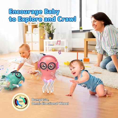 Zonopy Dancing Jellydancer Crawling Baby Toy with Lights & Music