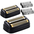 Shaver Replacement Golden Foil and Cutters compatible with Andis 17155 Pro lithium titanium foil shaver Replacement Heads(2 pack Black)