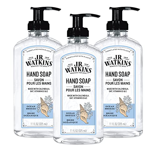J.R. Watkins Gel Hand Soap, Ocean Breeze, 11 fl oz, 3-Pack