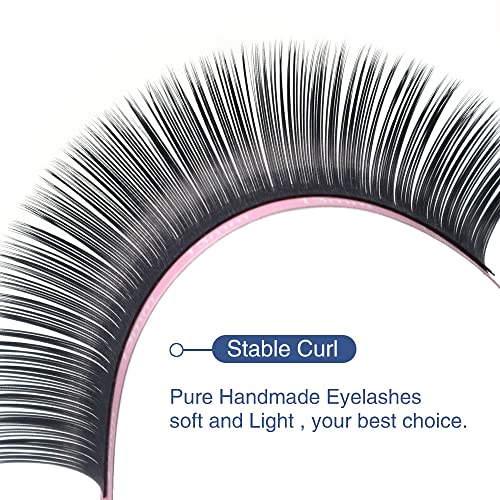 Matte Mink Flat Eyelash Extension 0.25 D Curl 11mm Ellipse Eyelashes False Mink Individual Eyelash Extension Professional Salon Used by Qeelasee