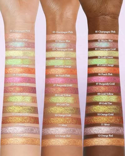 Duochrome Glitter Eyeshadow Palette - Mauve Blue Waterproof