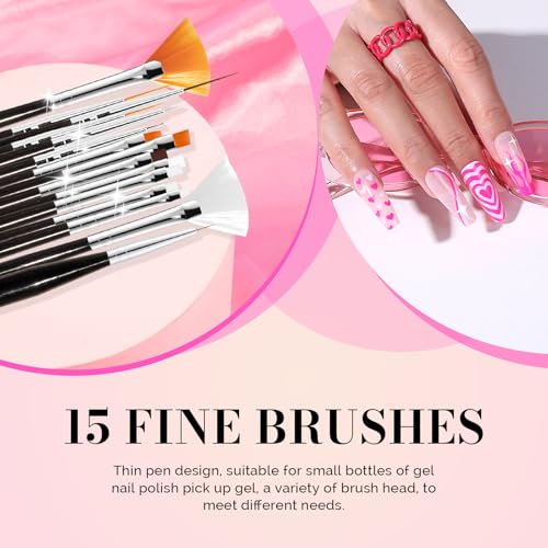 MelodySusie Kolinsky Acrylic Nail Brush and MelodySusie 31Pcs Nail Art Brushes