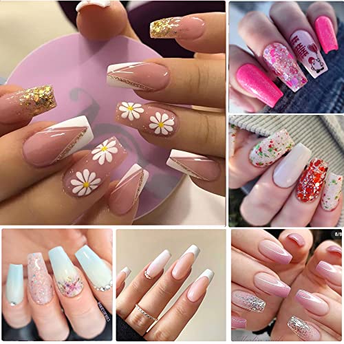 AddFavor 300pcs Medium Coffin Nail Tips Full Cover Soft Gel x Nail Tips Matte Pre-shaped Ultra Thin Clear Gelly Short Ballerina Coffin False Nail Tips for Acrylic Nails Extension 15 Sizes with Boxes