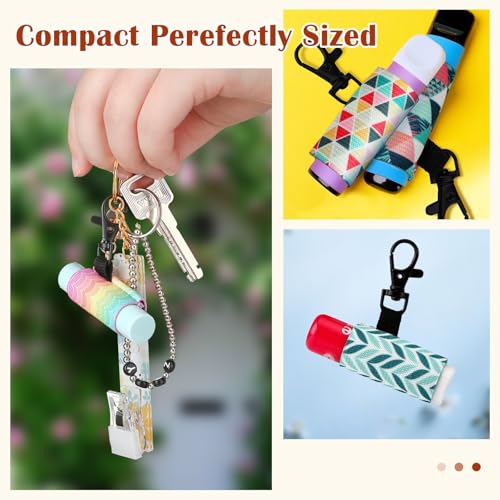 Sureio 10 Pack Lip Balm Holder Keychain Bulk Lip Gloss Keychain Gifts for Women Christmas Nurse