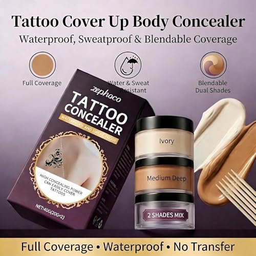Tattoo Cover Up Waterproof Concealer - Full Coverage Body Makeup