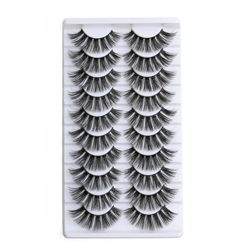 SUNWELL 18mm Mink Lashes 8D Fluffy Cat Eye - 10 Pairs