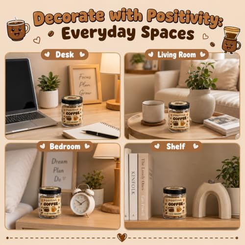 Positive Coffee Jar with 60 Affirmation Cards