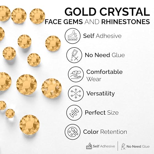 3 PCS Face Gems ? Face Jewels - Self-Adhesive Rhinestone Face Jewels for Makeup, Party & Rave Looks - Eye Gems, Face Glitter, Self- Adhesive Festival Gems Festival, Glitter Tattoo, Face Gems