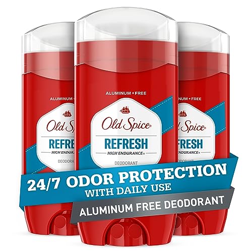 Old Spice Aluminum Free Deodorant for Men, 24/7 Odor Protection, 3oz (Pack of 3)