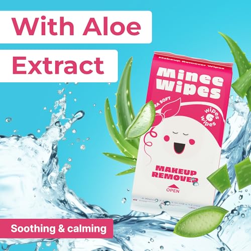 Impossibly Compact Travel Makeup Remover Wipes - 99% Water and Aloe - Ultra Soft, Safe for Sensitive Skin, Thick & Durable - Travel Essentials for Adults & Teens - Scented (24 Pack 144 Wipes)