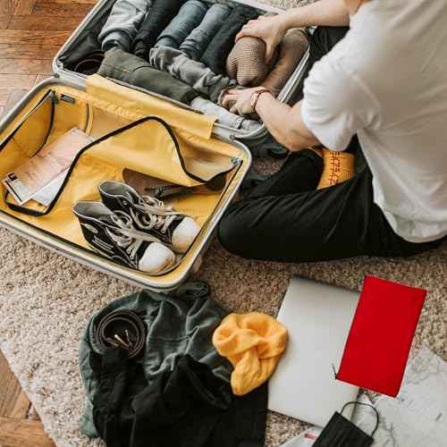 Multipack of 2 Compact Zipper Cloth Pouches, Zipper Bag, Travel Toiletry, Cosmetics, Stationary Case, 11 x 6 inches (Red)