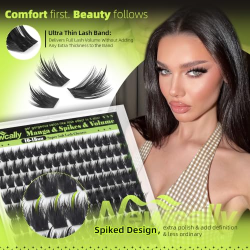 Manga Lash Clusters Spiky Eyelash Extensions 10-18MM D Curve