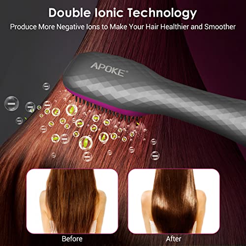APOKE 3-in-1 Hair Dryer Brush - 1200W Ceramic Ionic Styler