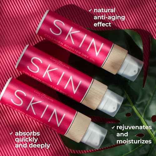 COCOSOLIS SKIN Collagen Booster Bio Oil ? Anti-Aging Collagen Lotion for Skin Tightening with Rosehip and Essential oils ? Collagen Oil for Face and Body - Smooths and reduces wrinkles