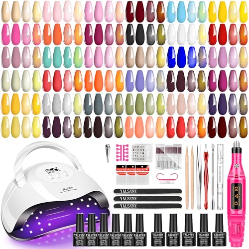36 Colors Gel Nail Polish Kit with UV Lamp and Electric Nail Drill