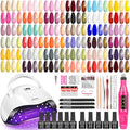36 Colors Gel Nail Polish Kit with UV Lamp and Electric Nail Drill