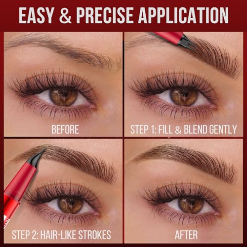 Vevivia Eyebrow Pencil - Dual-Tip Waterproof Dark Brown