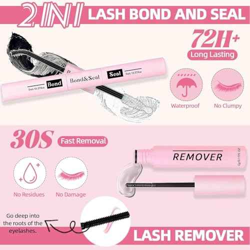 DIY Wispy Lash Extension Kit 580Pcs D Curl 6 styles Individual Lash Clusters Eyelash Extension with Lash Bond and Seal,Quick Glue Remover Tweezers Eyelash Brush Mini Applicator