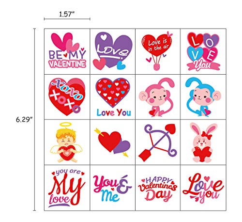 192PCS Valentine's Day Temporary Tattoos - Party Favors
