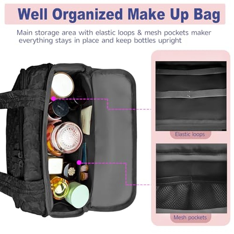SMONT Large Makeup Organizer Toiletry Bag for Women Travel