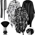 SATINIOR 6pc Professional Barber Capes with Neck Duster & Comb