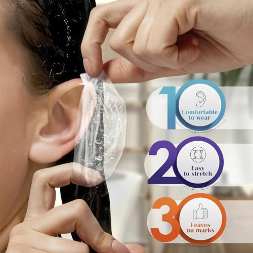 200 Pcs Disposable Ear Covers for Shower & Hair Dye