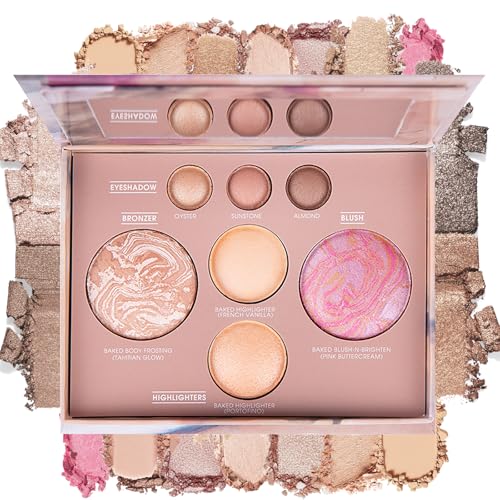 7-Color Baked Face & Eye Palette – All-in-1 Makeup Compact