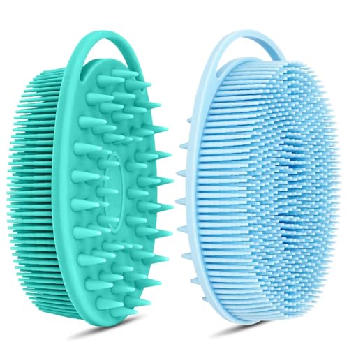 Silicone Body Scrubber with Scalp Massager - 2 Pack