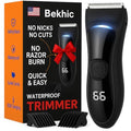 Bekhic¢ç Manscape Groin & Body Hair Trimmer for Men ? Waterproof Pubic Hair Shaver & Ball Groomer with LED Light ? No-Nick Ceramic Blade, 90-Min Runtime, Cordless Wet/Dry Clipper for Sensitive Skin
