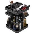 360¡Æ Rotating Makeup Organizer, Organizador De Perfumes Large Capacity Cosmetics Storage Vanity Shelf Countertop, Fits Cosmetics, Perfume, Skin Care, Lipsticks (Black)