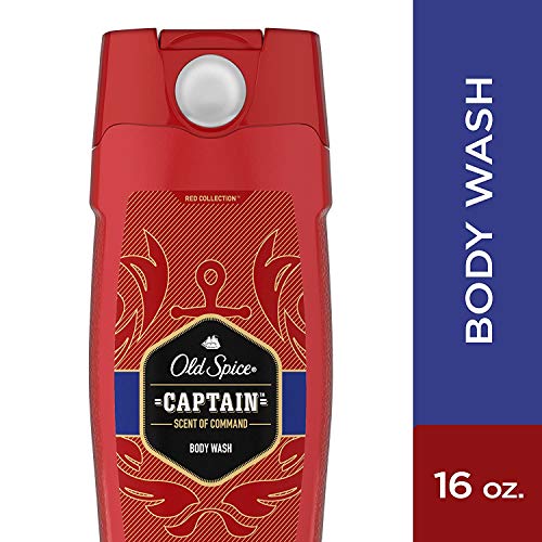 Old Spice Red Collection Captain Scent Body Wash for Men, (Pack of 4), 16 Ounce