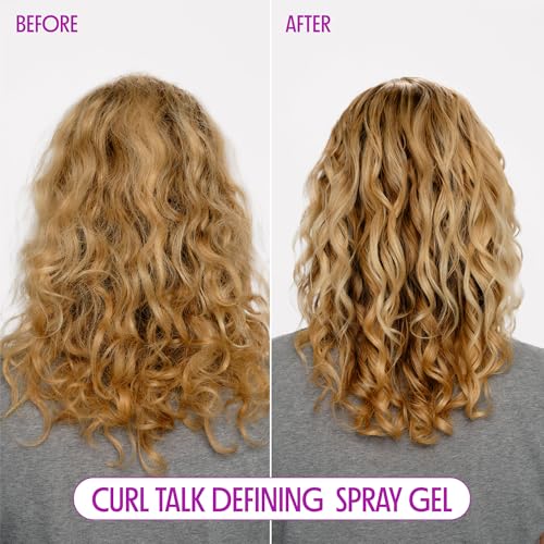 Not Your Mother's Curl Talk Defining Spray Gel and Defining Cream (2-Pack) - Formulated with Rice Curl Complex - For All Curly Hair Types