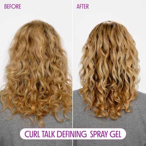 Not Your Mother's Curl Talk Defining Spray Gel and Defining Cream (2-Pack) - Formulated with Rice Curl Complex - For All Curly Hair Types