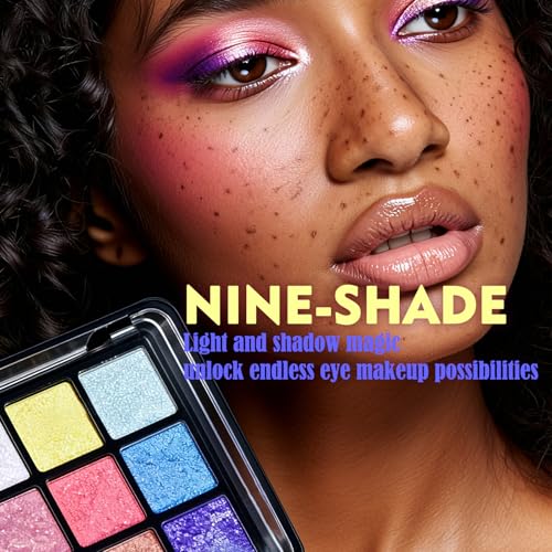9-Color Chameleon Eyeshadow Palette – Multichrome Shimmer