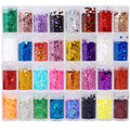 32 Pack Chunky Mix Holographic Glitter - Face Glitter, Nail Glitter, Chunky Fine Glitter, Craft Glitter for Crafts, Makeup & Body, Festival Chunky Glitter, Cosmetic Grade