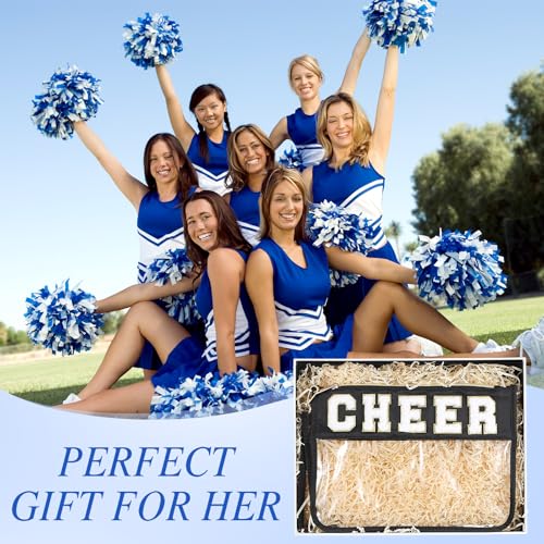 12 Pcs Cheer Bags - Clear Chenille Letter Makeup & Snack Pouches